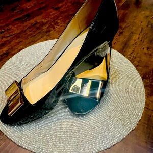 Kate Spade Black patent leather Solid Heels size 11 wedge